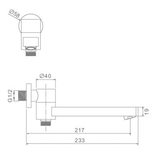 Излив с функцией переключения Raglo R473.71 хром